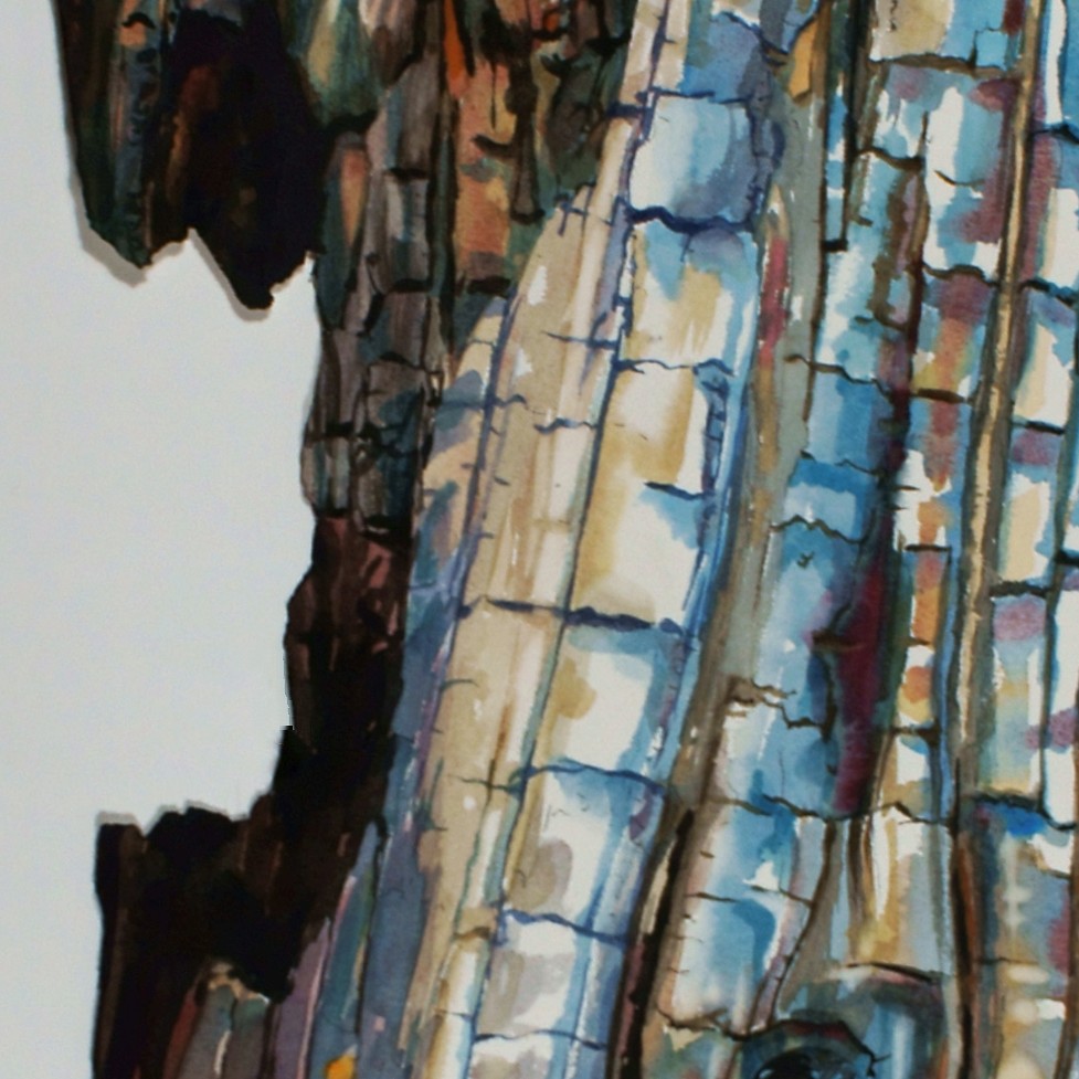 Portion of a Suze Woolf painting 