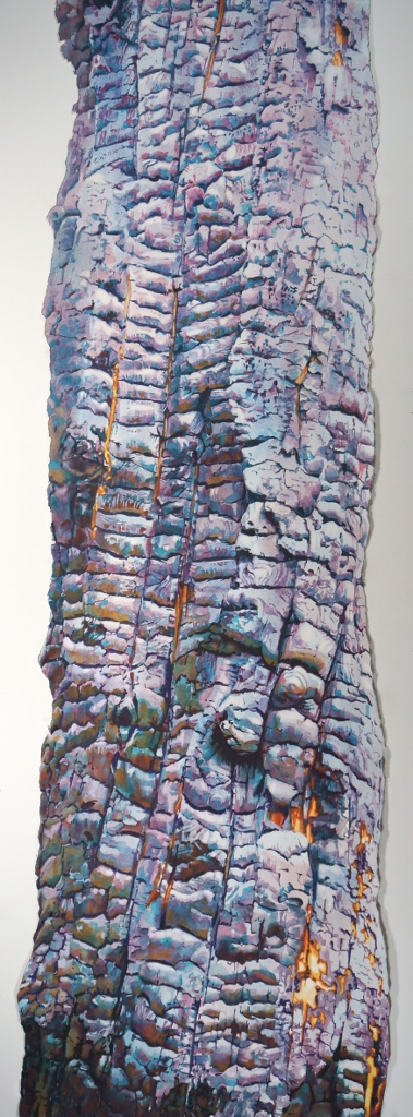 Photo of Suze Woolf burned tree painting