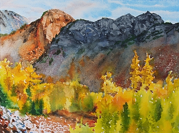 Photo of Suze Woolf watercolor painting