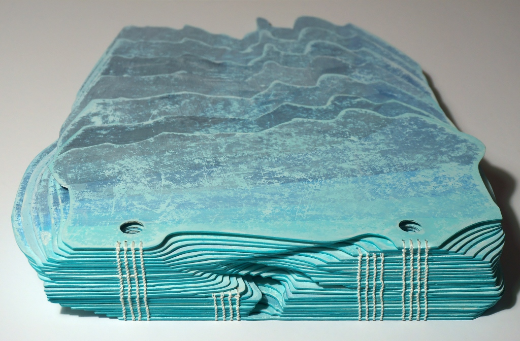 Photo of Suze Woolf artist book about icebergs
