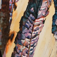 Portion of a Suze Woolf painting 