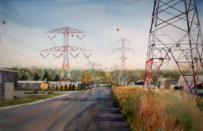 The Loneliness of Long Distance Transmission is a watercolor painting by Suze Woolf