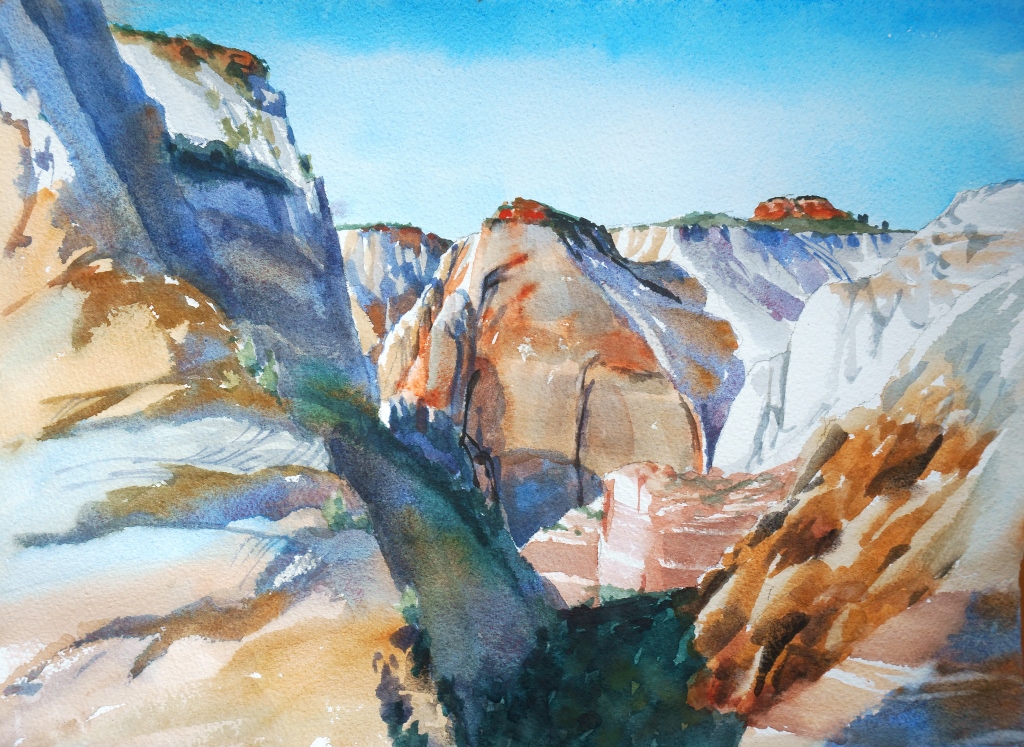 Suze Woolf Zion watercolor painting