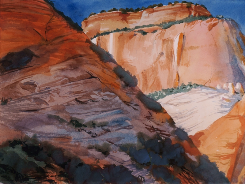 Suze Woolf painting of Zion National Park