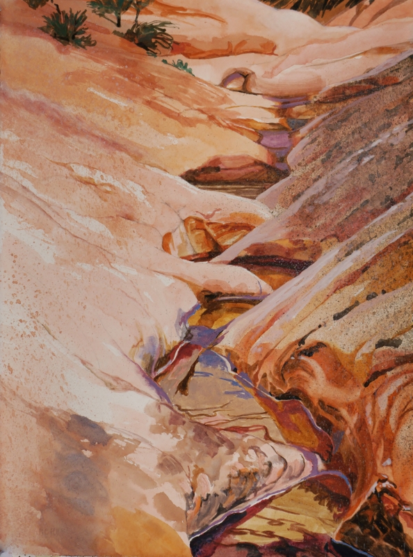 Suze Woolf watercolor painting from Zion National Park