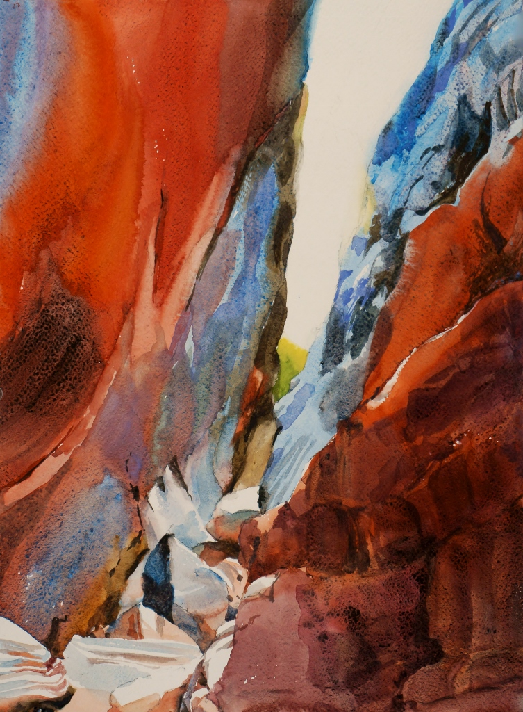 Suze Woolf watercolor painting of Zion National Park